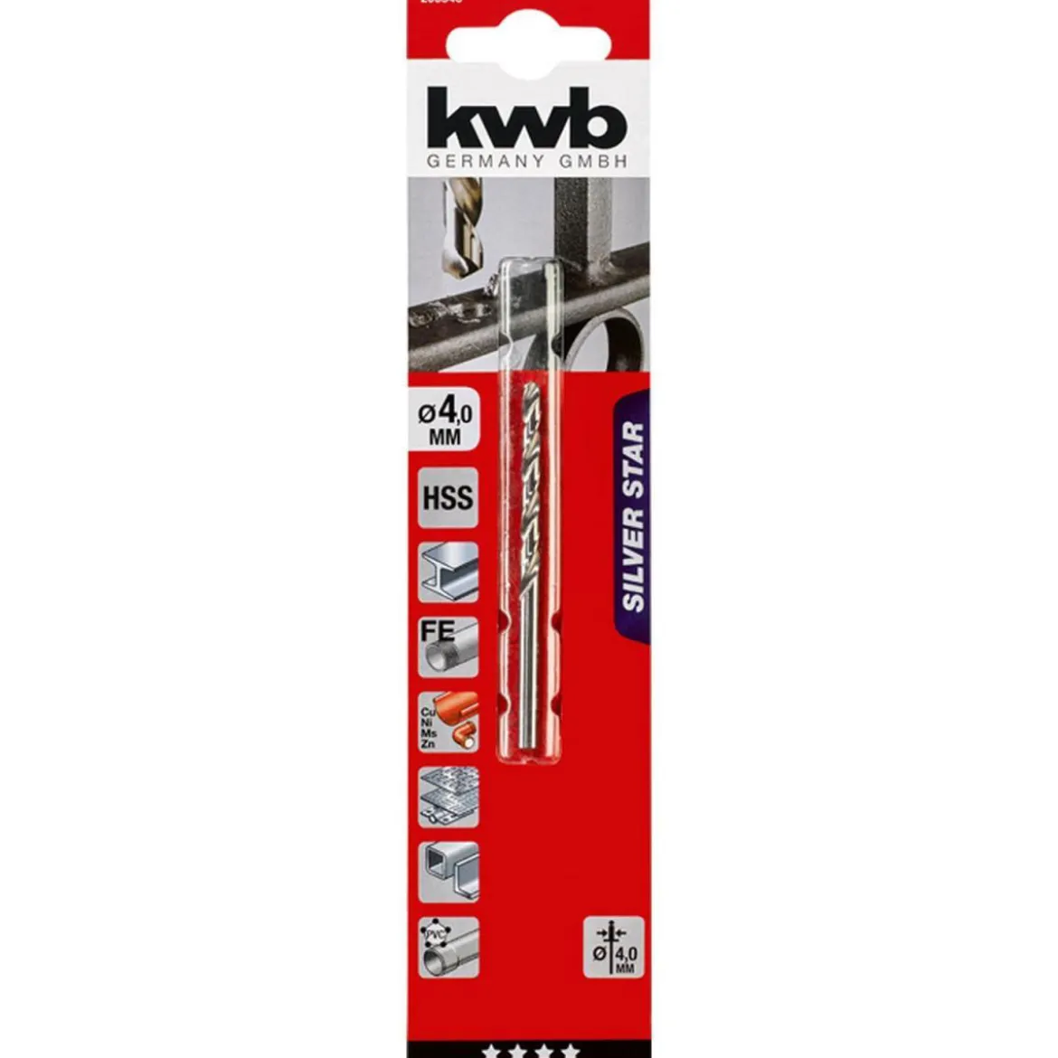 kwbSpiralbohrer Silver Star Durchmesser 4 mm