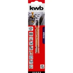 kwbSpiralbohrer Titan Durchmesser 4 mm