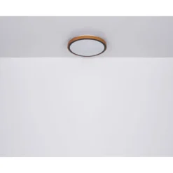 LED DL Bruno D43,7cm holz-schwarz24W 1000lm CCT3000/4500/6000K