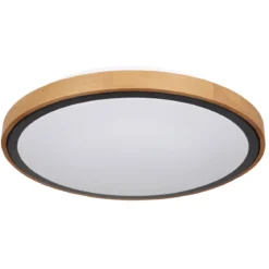 LED DL Bruno D43,7cm holz-schwarz24W 1000lm CCT3000/4500/6000K