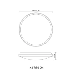 LED DL Bruno D43,7cm holz-schwarz24W 1000lm CCT3000/4500/6000K