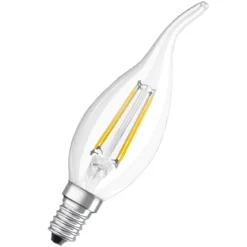 LED Kerze windstoss E14 470lm 2.700K40 W Ersatz warmweiss Filament klar