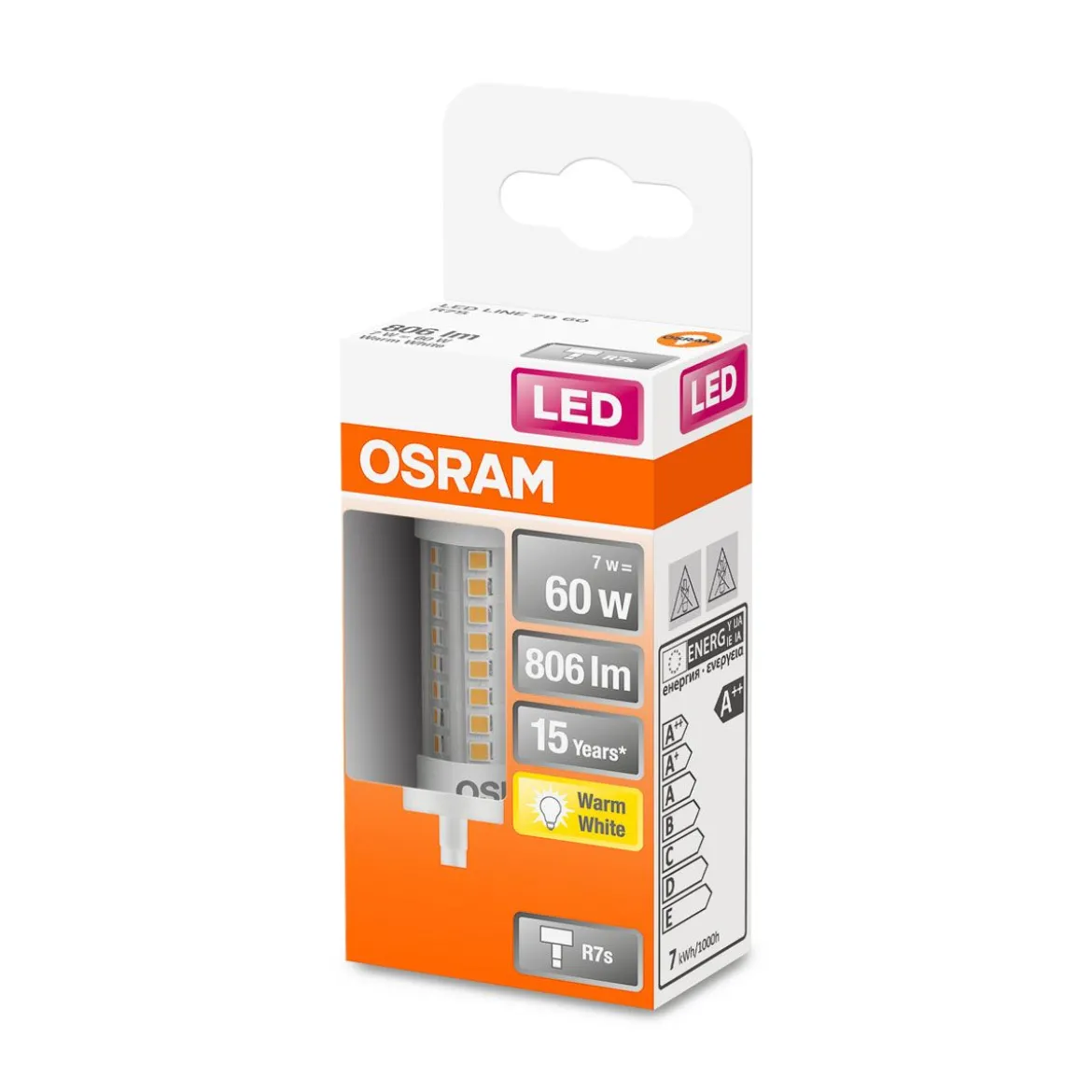 LED Spezial Line78 R7s 806lm 2.700K60 W Ersatz warmweiss