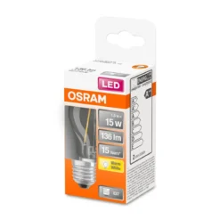 LED Tropfen E27 136lm 2.700K 15 WErsatz warmweiss Filament klar
