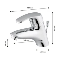 LENZ Waschtischarmatur Liana Eco-Klick Chrom
