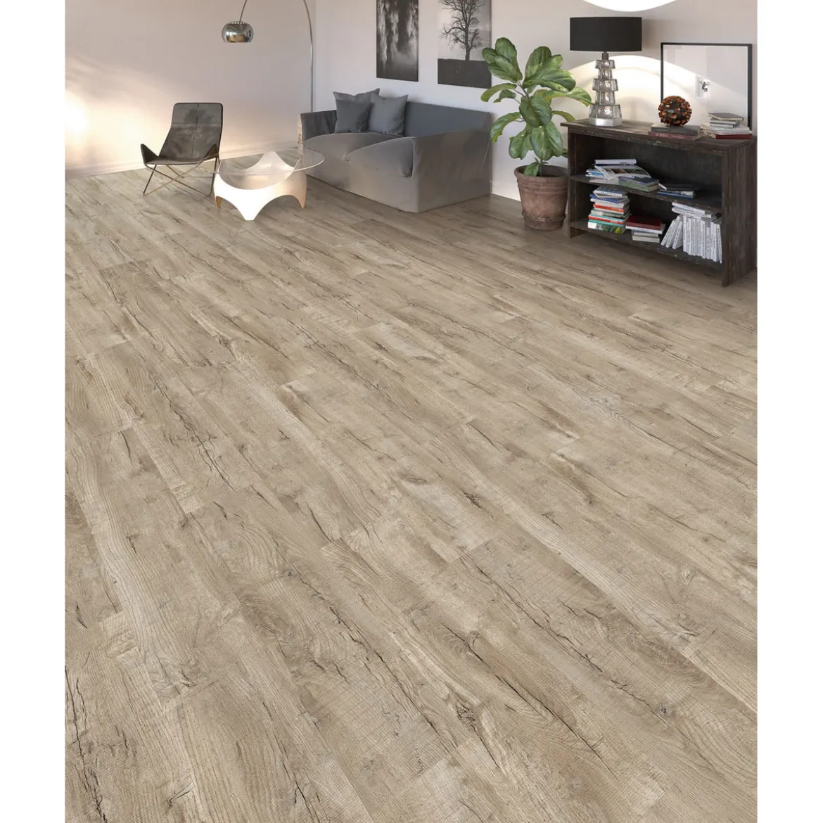 Living by Haro Designboden Hydrostar Eiche Ferrara grau 235 x 1282 mm