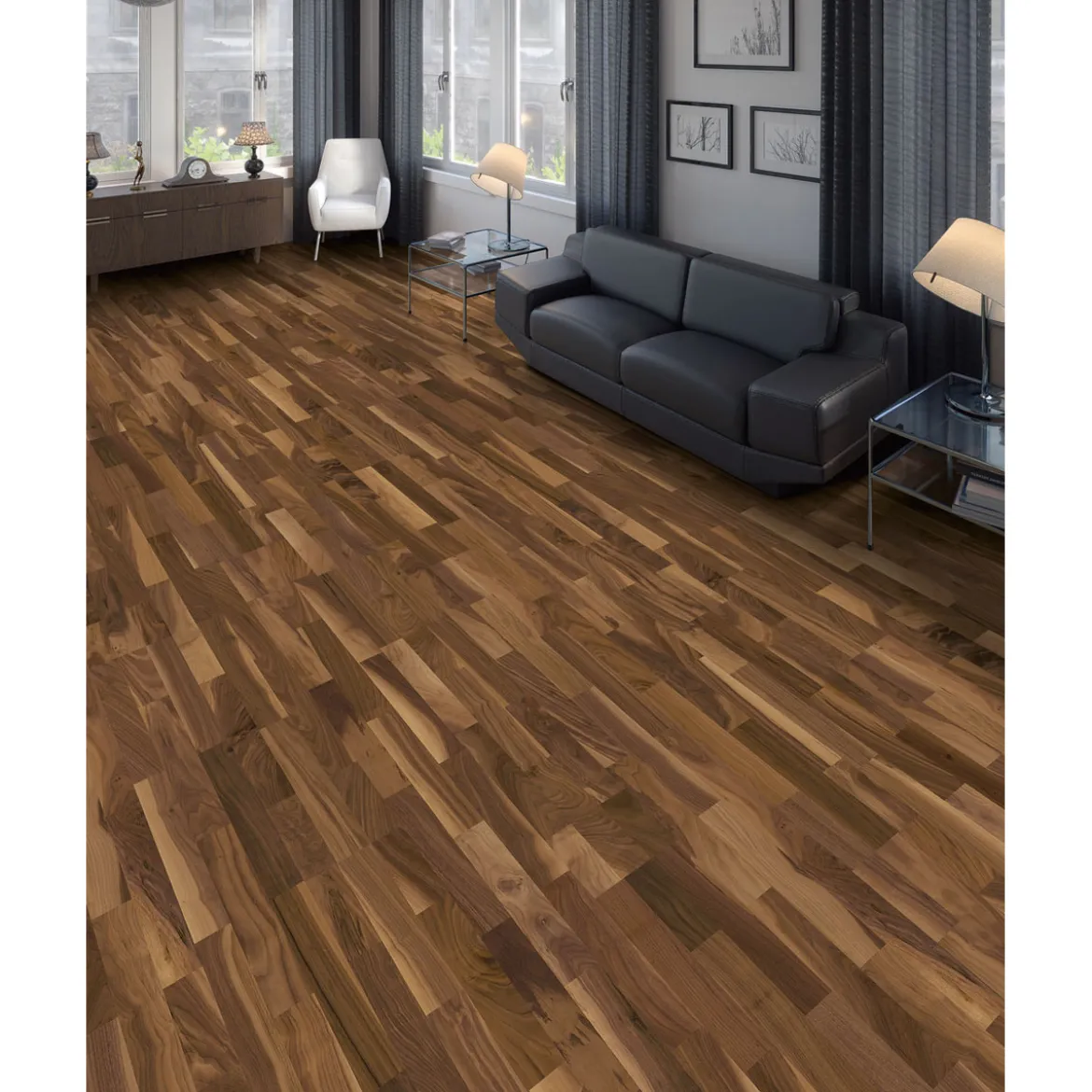 Living by Haro Parkett Schiffs- boden 12 mm Nussbaum 180 x 1085 mm