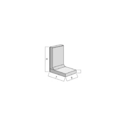 L-Stein 60x35x40x8 cm Anthrazit, mitFase