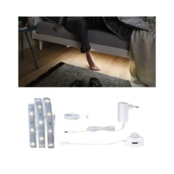 MaxLED 250 Comfort Set Bett 1m Warmweiss2700K Protect Cover IP44 4W 24V Silb