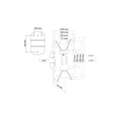 Motion 1 TV-Wandhalter 58-117cm1 Gelenk max. 25kg