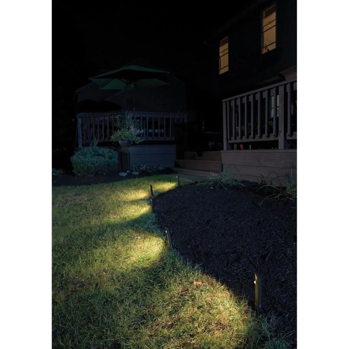 Mr. Beams Wegeleuchte MB562 2er-Set kabellos braun