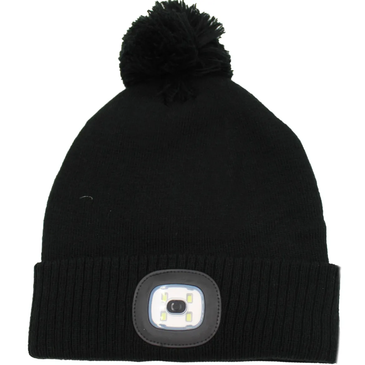 Mütze mit Bommel und LED Lampe