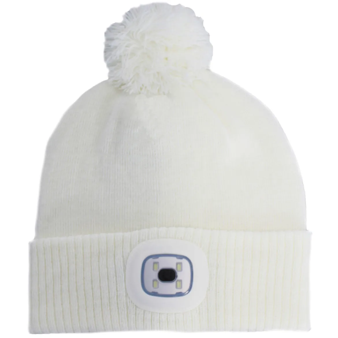 Mütze mit Bommel und LED Lampe