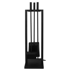 MyFireTool Kaminofenbesteck, 3tlg., Farbe: Schwarz, pulverbeschichtet