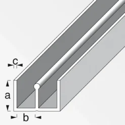 MyTool Führungsschienenprofil oben 10 x 18 x 10 mm 1mweiß