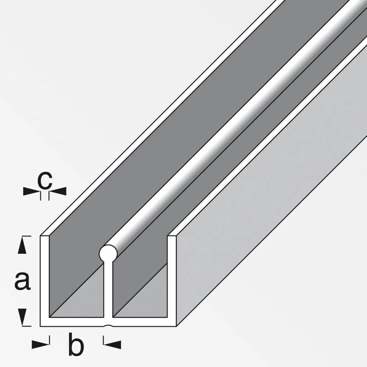 MyTool Führungsschienenprofil oben 10 x 18 x 10 mm 1mweiß