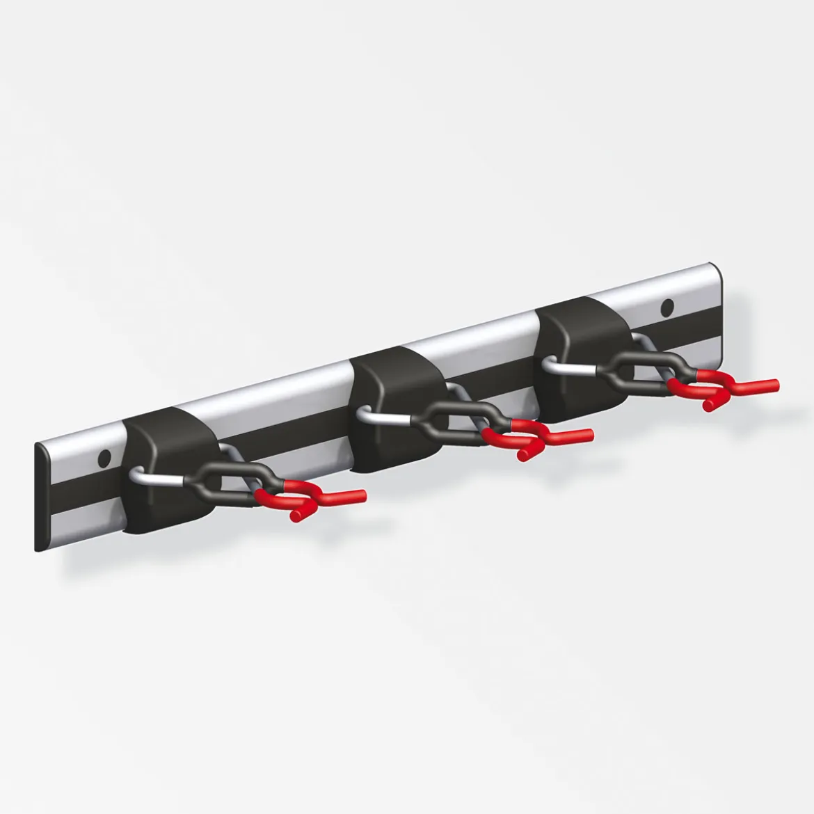 MyTool Gerätehalter-Set X-Star mit Schiene schwarz-rot