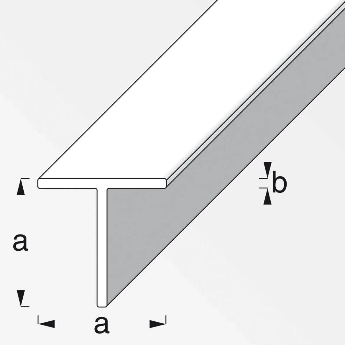 MyTool Quadrat T-Profil 19,5 mm 2,5m blank