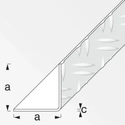 MyTool Riffelblechwinkel 23,5 mm 1m gleichschenklig blank
