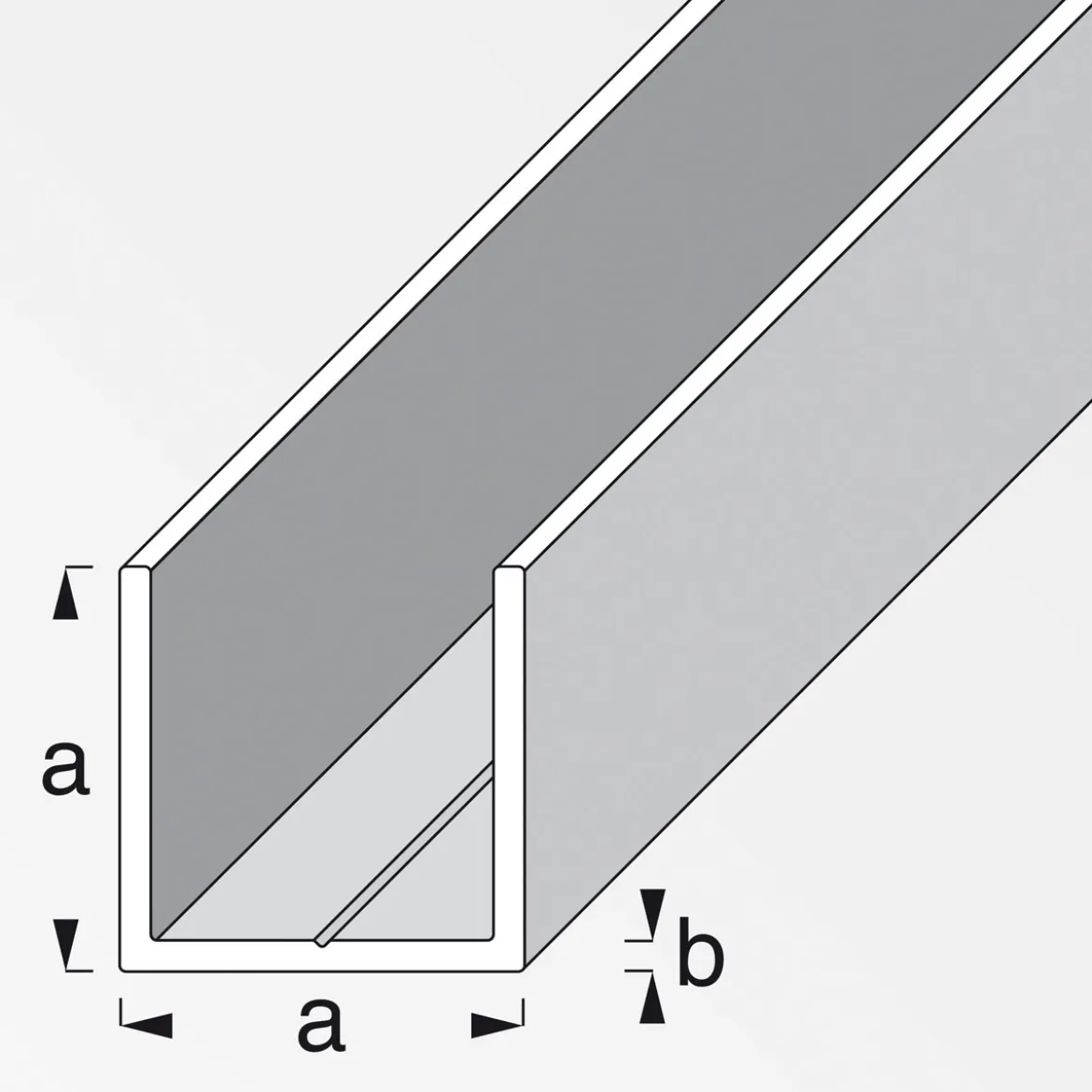 MyTool U-Profil 15,5 mm 1m blank