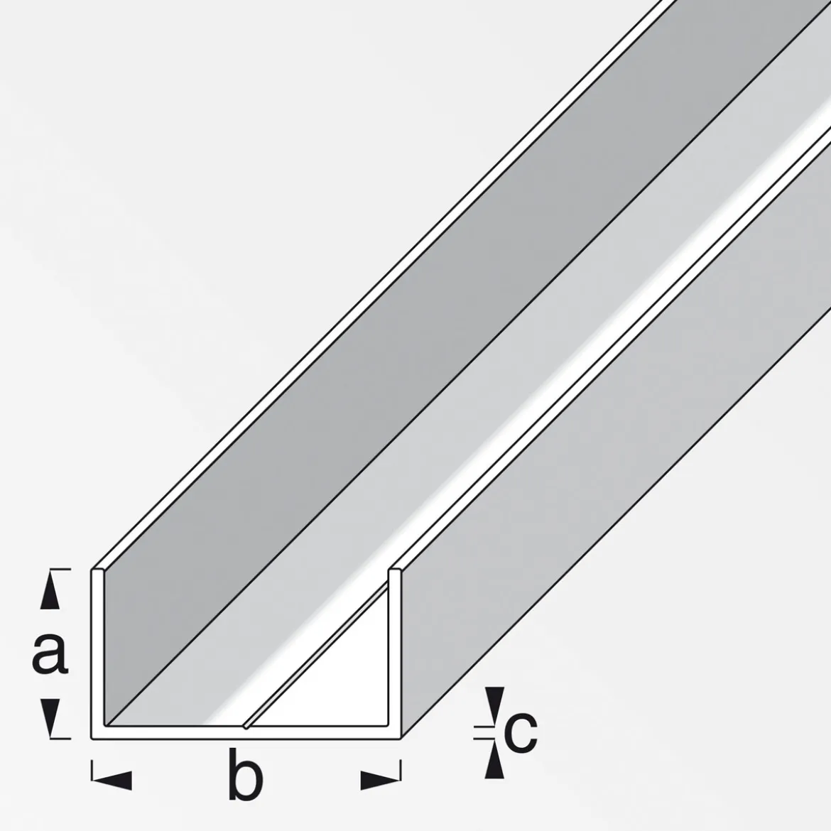 MyTool U-Profil 15,5 x 27,5 mm 2,5m blank