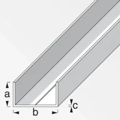 MyTool U-Profil 23,5 x 43,5 mm 1m blank