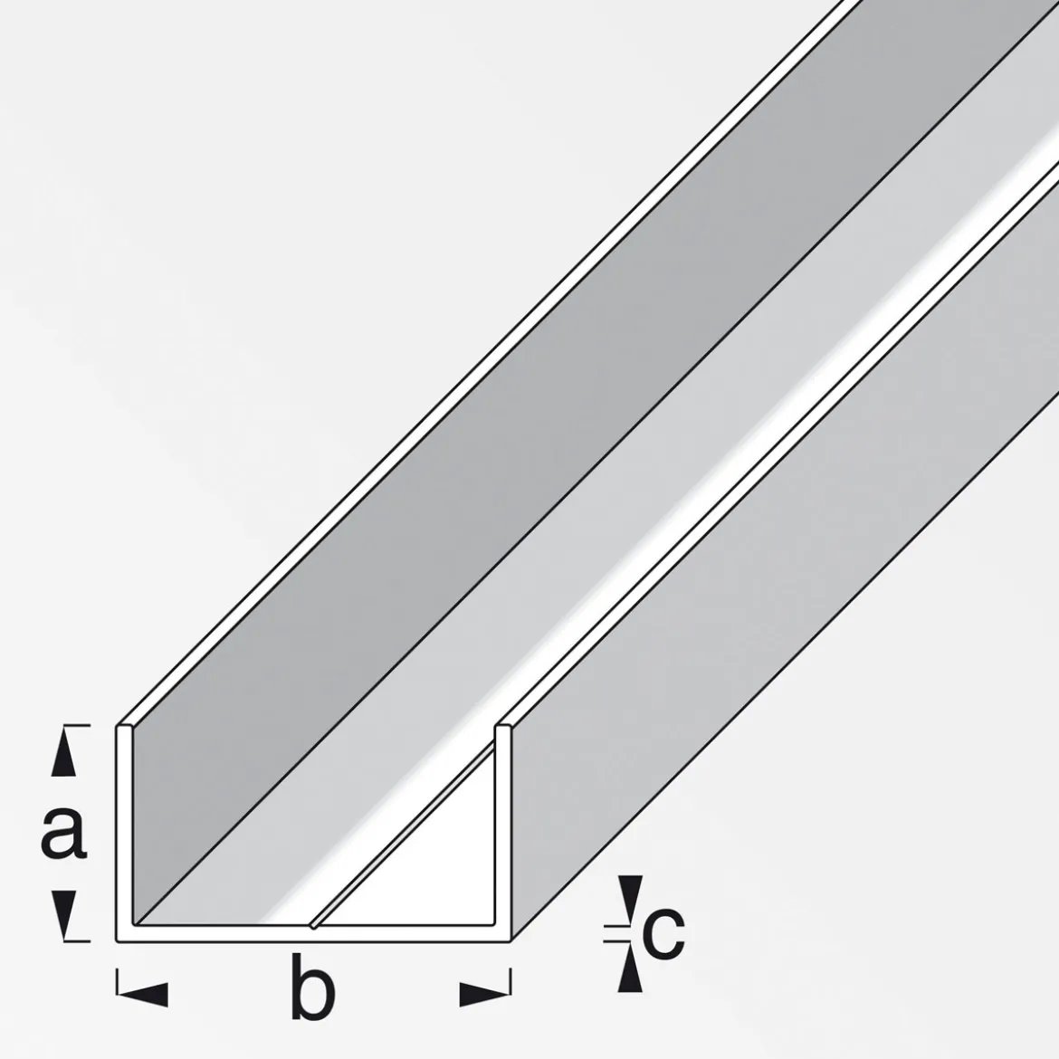 MyTool U-Profil 23,5 x 43,5 mm 1m blank