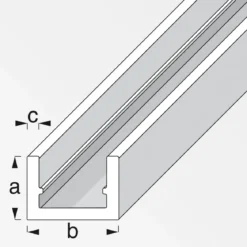 MyTool U-Profil 10 x 11,5 x 1,5 cm 2m silber