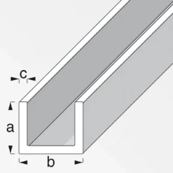 MyTool U-Profil 8 x 10,1 x 1,3 cm 2m silber