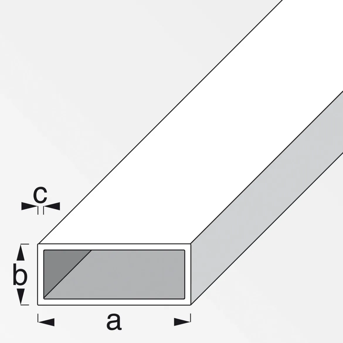 MyTool Vierkant-Rohr 30 x 20 x 1,5 mm 1m kaltgewalzt
