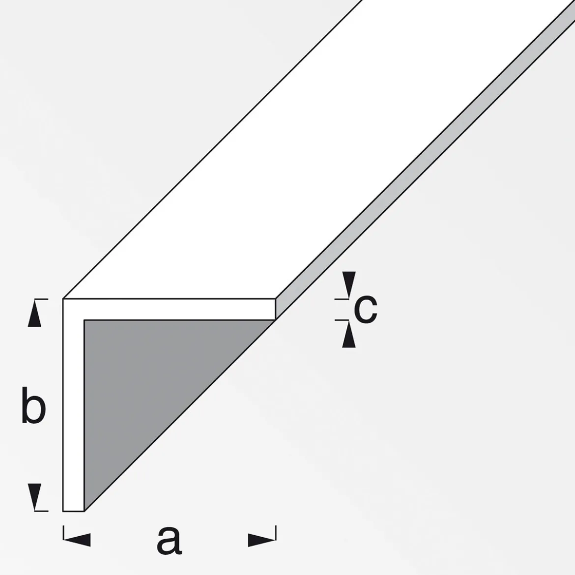 MyTool Winkel 10 x 10 x 1 mm 2m weiß