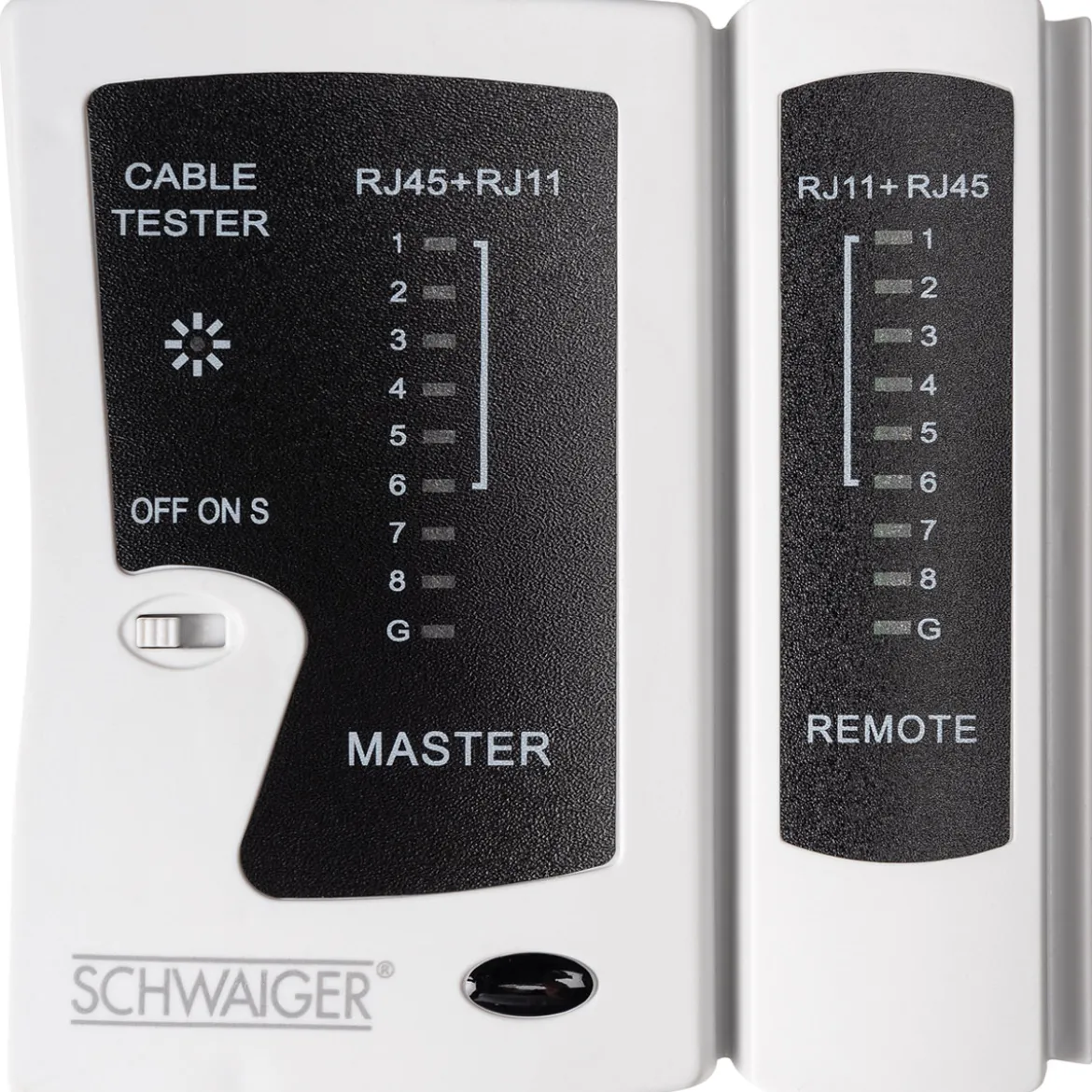 Netzwerkkabeltester f. RJ45 und RJ11