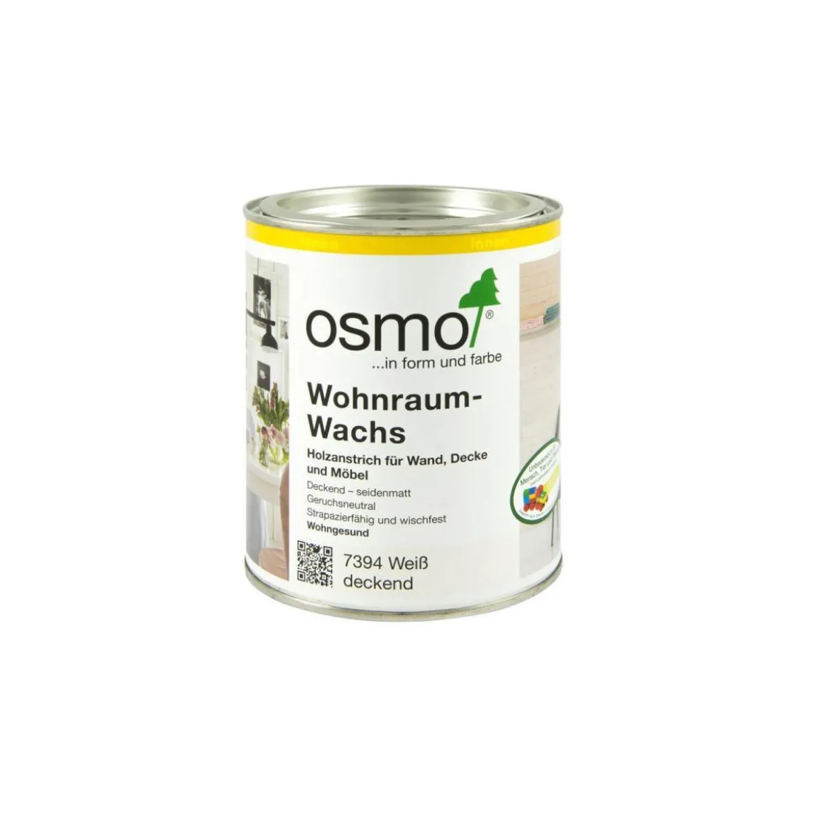 Osmo Wohnraum-Wachs Weiß deckend 750ml