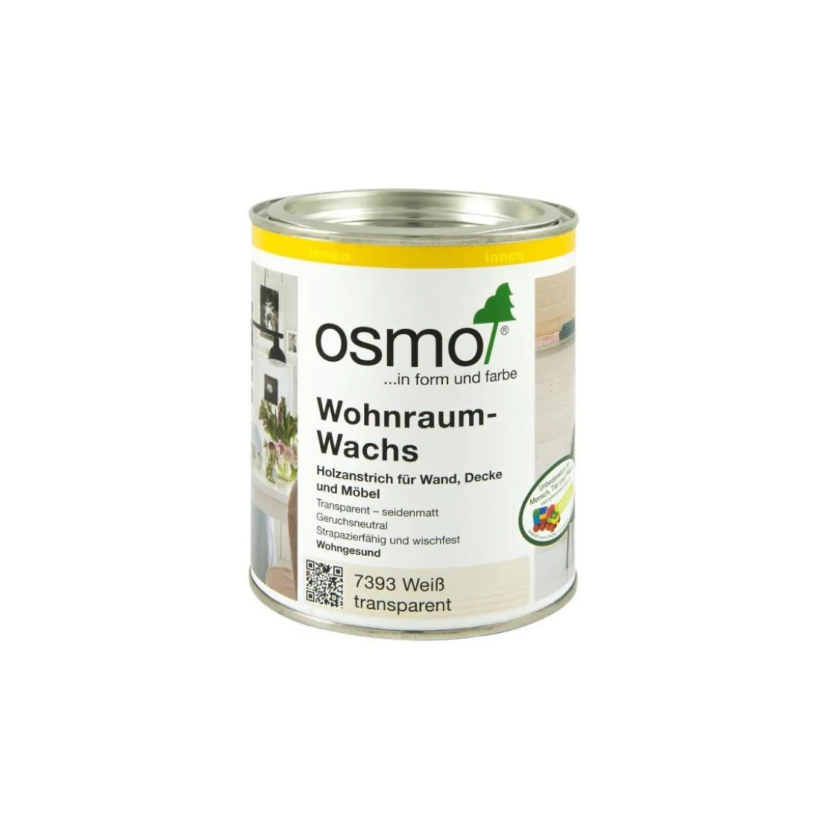 Osmo Wohnraum-Wachs Weiß transparent 750ml