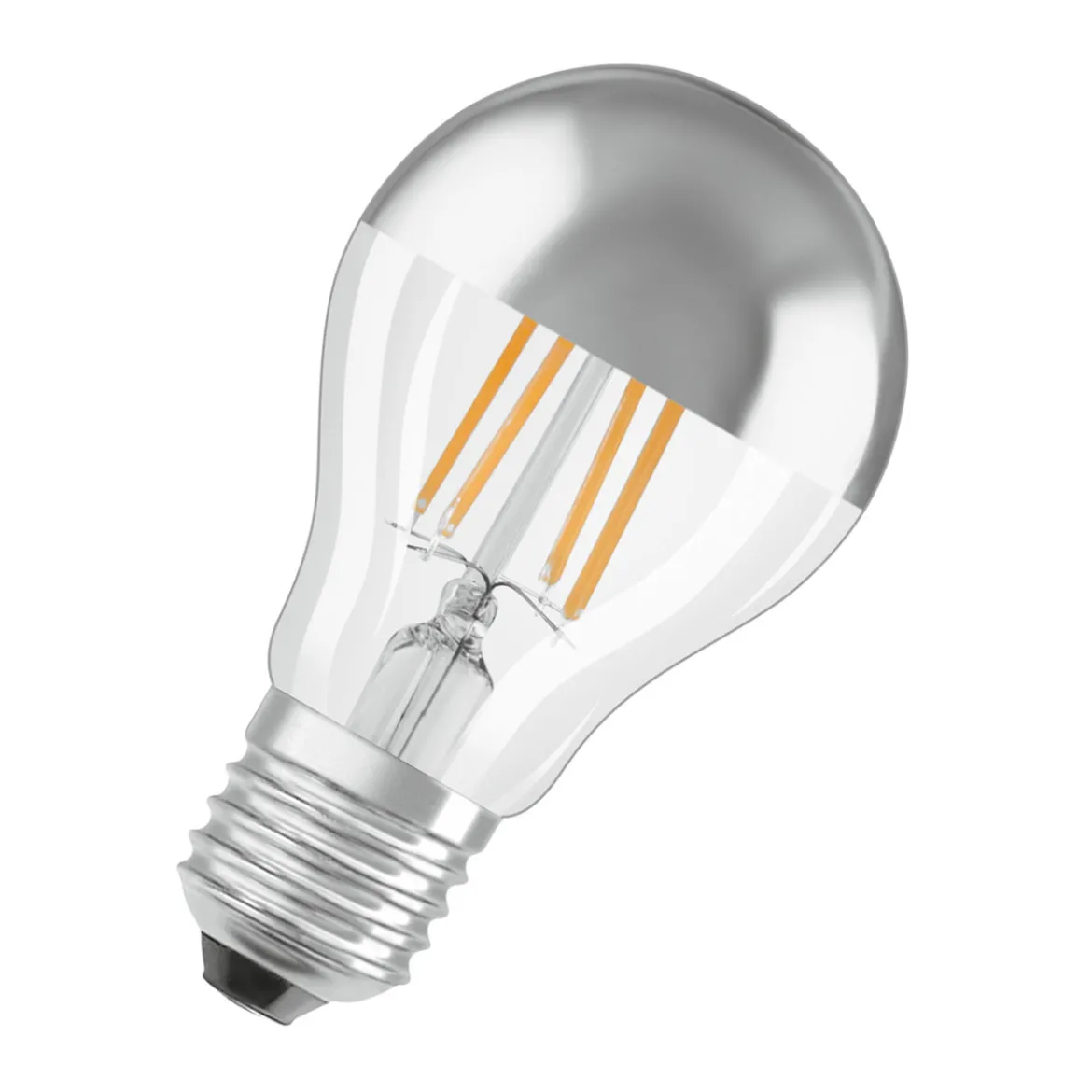 Osram LED-Leuchtmittel-Glühbirne silber E27 warmweiß dimmbar