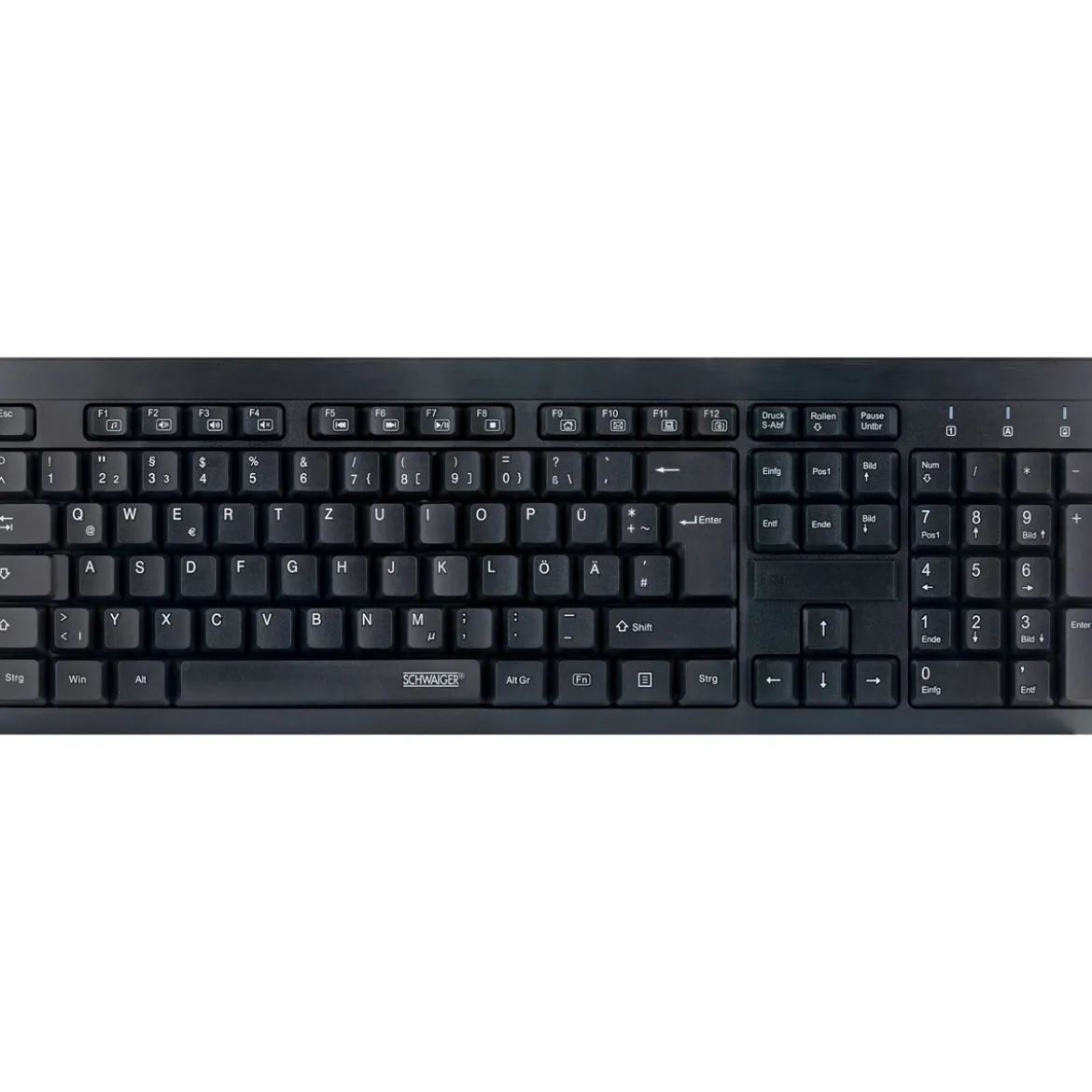PC Tastatur kabellos schwarz