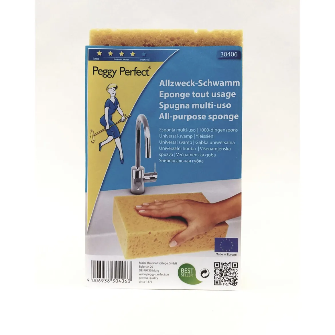Peggy-Perfect Allzweck-Schwamm 195 x 130 x 90 mm braun