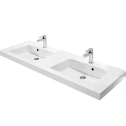 Pelipal Mineralmarmor-Waschtisch Volterra weiß Fokus 5015 148,2 x 7,6 x 50,8 cm
