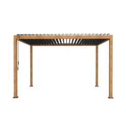 Pergola 111 Deluxe Dark Oak Holzoptik 300 x 250 x 600 cm