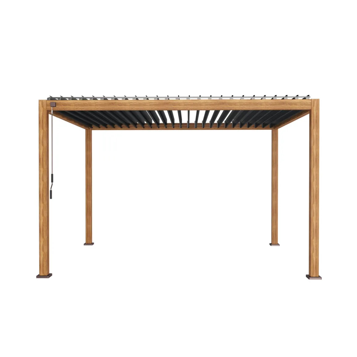 Pergola 111 Deluxe Dark Oak Holzoptik 300 x 250 x 600 cm