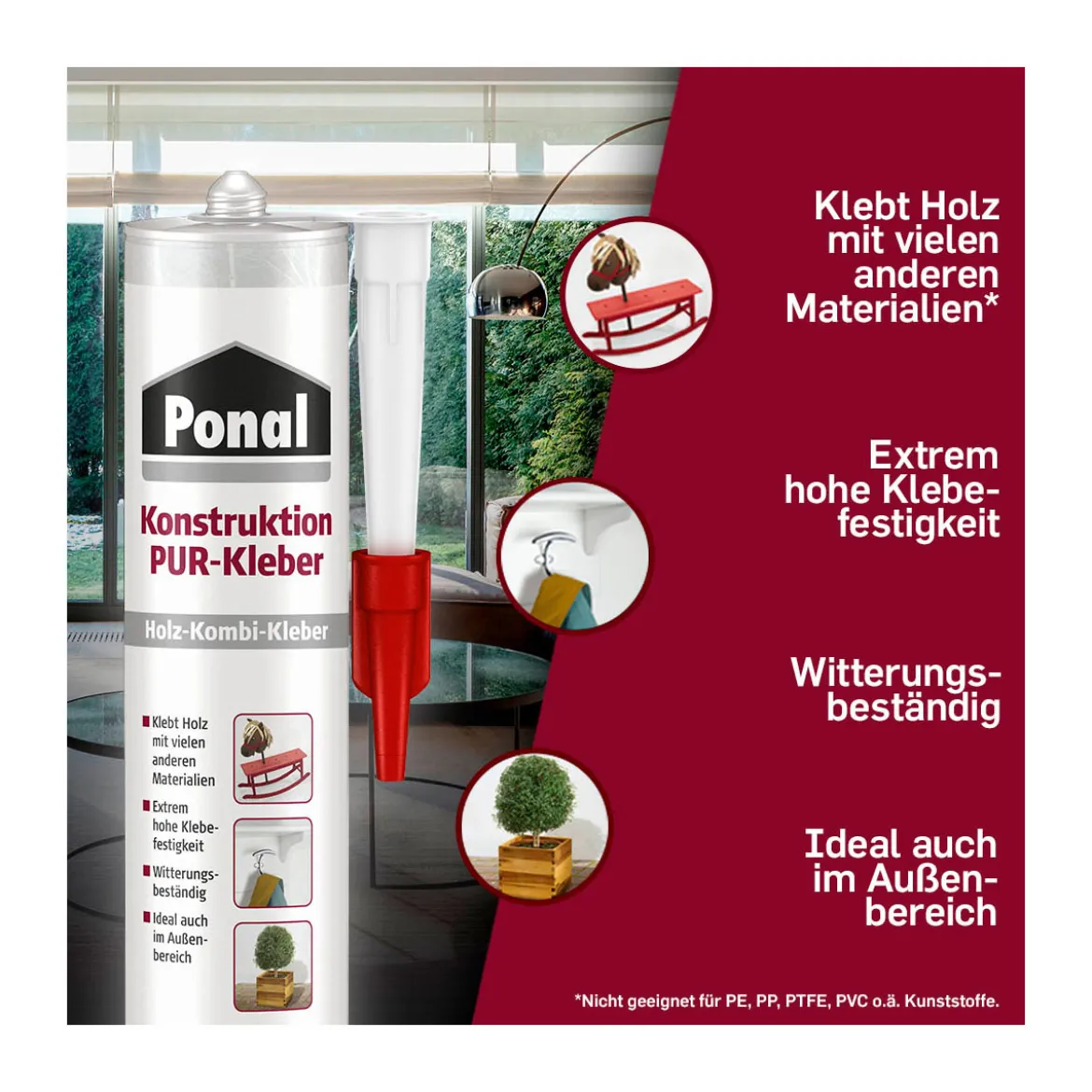 Ponal PU-Kleber Konstruktion PUR-Kleber 530 g