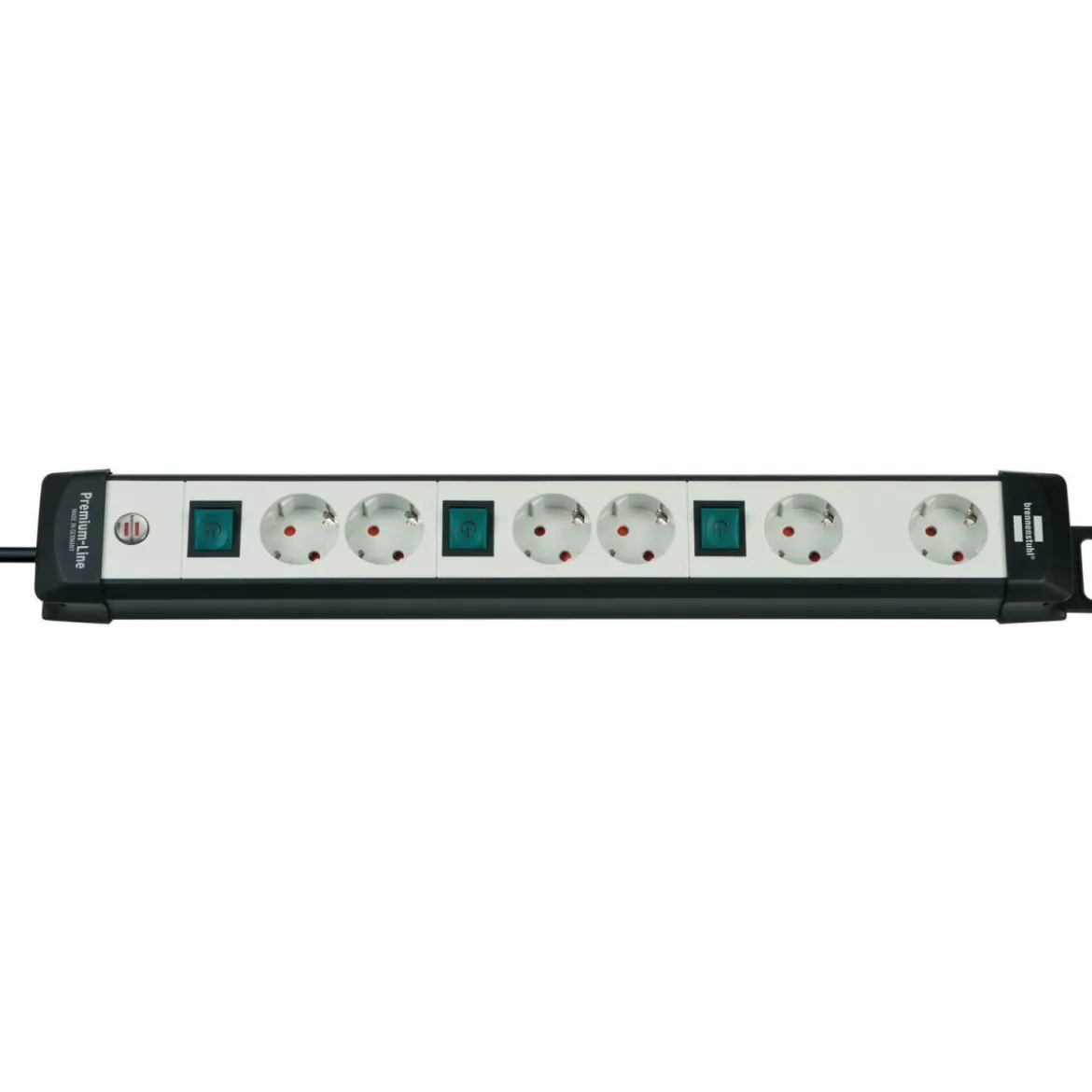 Premium-Line 6fach sw/ligrau DE3m H05VV-F3G1,5 je 2fach schaltbar
