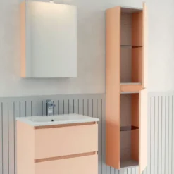 Progetto Idea Stella Hochschrank Miral BxHxT 34x132x25cm, 2 Türen, individuelle RAL-Farbe konfigurierbar