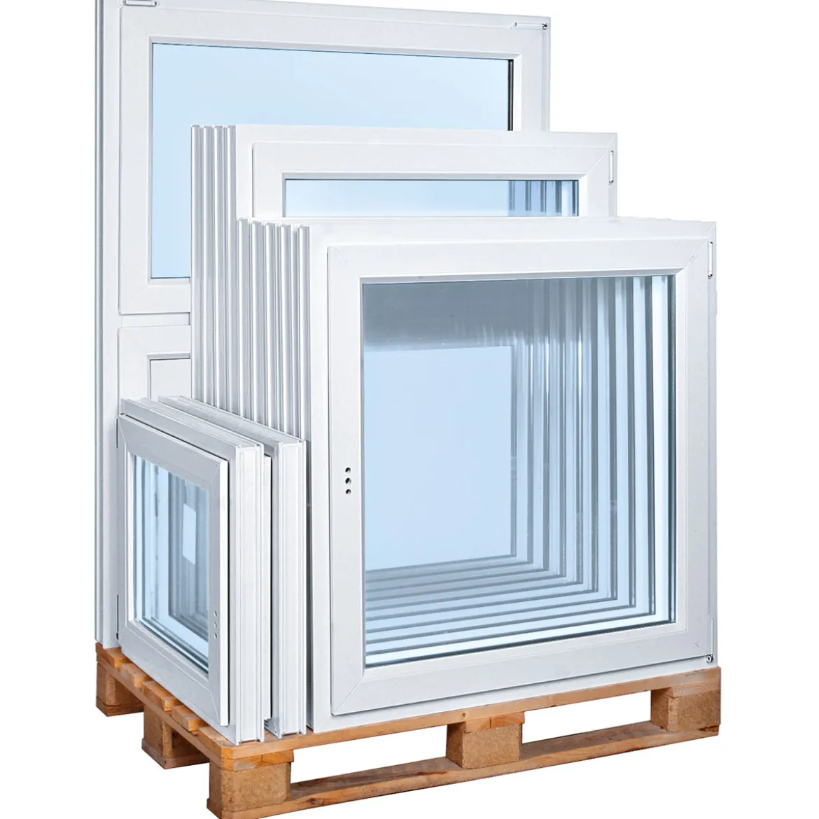 PVC Fenster 71 3-fach Glas 0750/0500LS1flg. DK weiss/weiss
