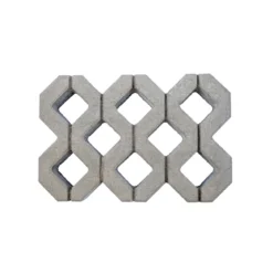Rasengitter 60x40x8 cm grau mit Fase
