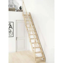 Raumspartreppe Kiel Fichte, 12 Stufeninkl. Gelaender GH bis 283,5 cm