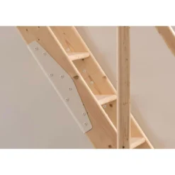 Raumspartreppe Kiel Fichte, 12 Stufeninkl. Gelaender GH bis 283,5 cm