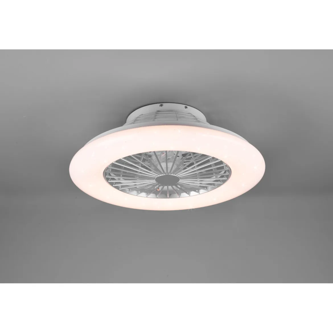 Reality LED-Deckenleuchte Stralsund mit Ventilator weiß