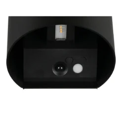 Reality LED Wandleuchte GENIE schwarz halbrund