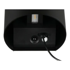 Reality LED Wandleuchte GENIE schwarz halbrund